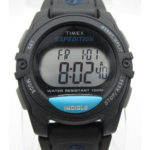 Women Timex  ExpeditioIndiglo Quartz WR Digital 34mm Watch (H806) "New Battery" - Picture 1 of 9